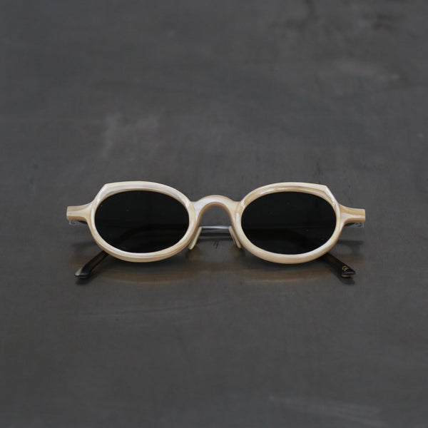 RIGARDS Natural Horn Wire Cut Handmade Glasses RG0090 Series Collection RG-RG0090-DLSKSH Marble Frame Dark Gray Lenses